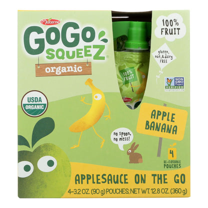 Gogo Squeez Apple Applesauce, Banana, 3.2 oz. (Pack of 12)