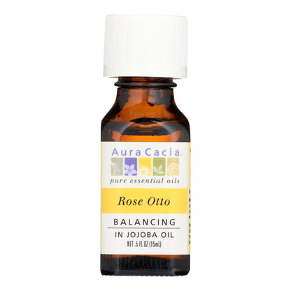 Aura Cacia Rose Otto in Jojoba Oil, 0.5 Fl Oz