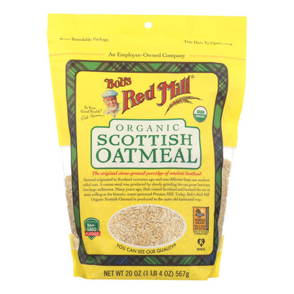 Bob's Red Mill Organic Scottish Oatmeal (Pack of 4 - 20 Oz.)