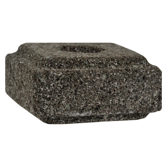 Aloha Bay Matte Black Lava Stone Taper Candle Holder (Set of 2)