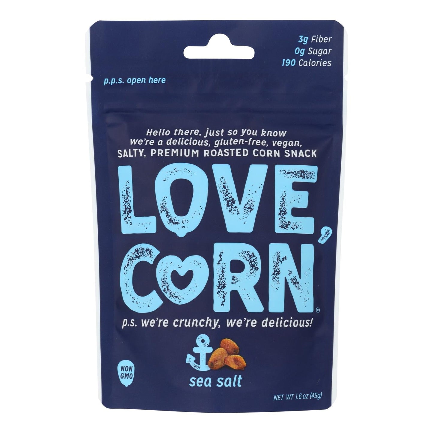 Love CornⓇ Premium Crunchy Corn Snack (12 Pack) 4 Oz