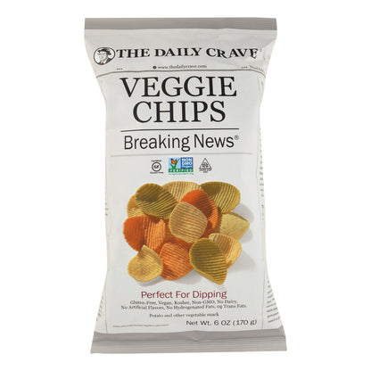 Daily Crave Veggie Chips (Pack of 8 - 6 Oz.) - Ideal for Dipping
