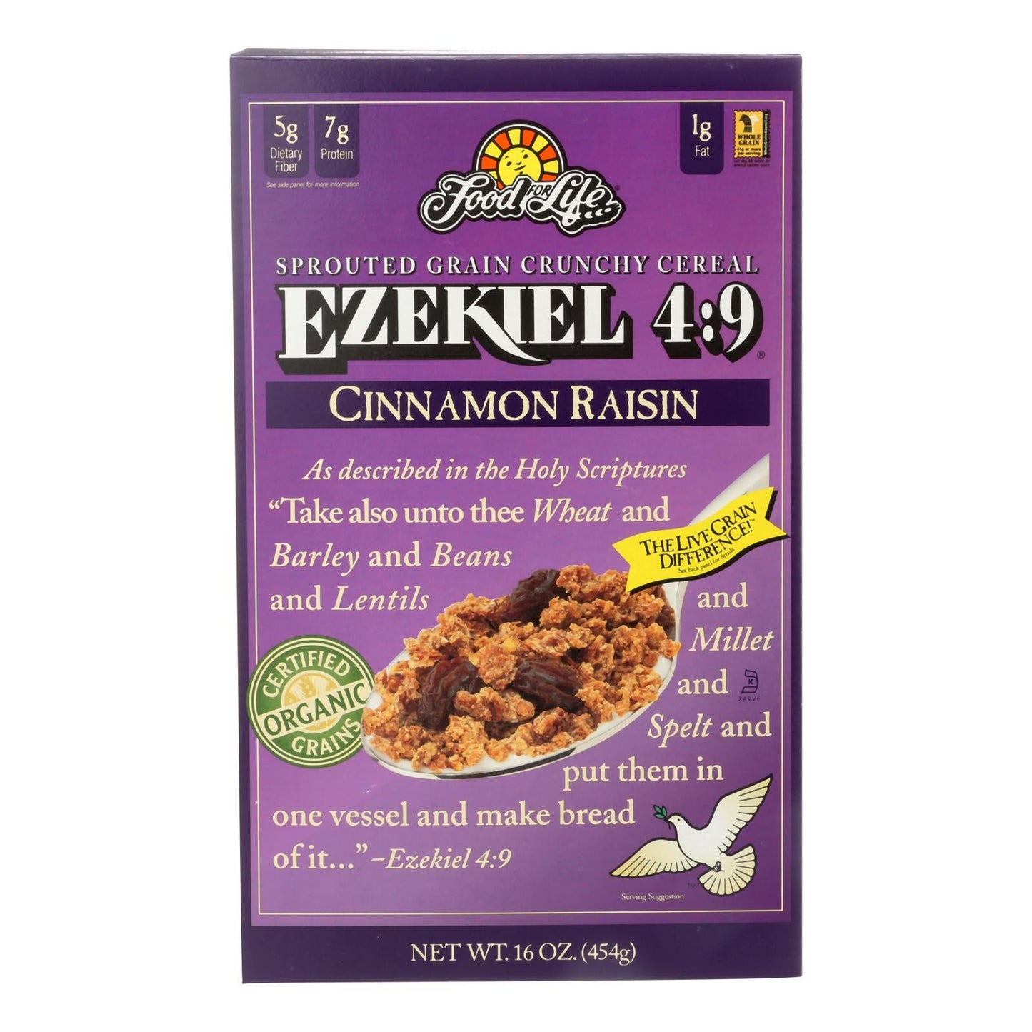Organic Ezekiel 4:9 Sprouted Whole Grain Cinnamon Raisin Cereal - 6 Pack