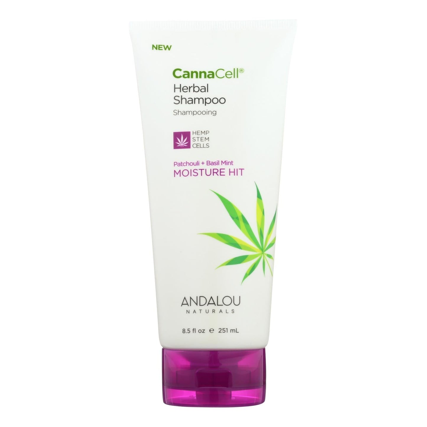 Andalou Naturals Patchouli & Basil Mint Shampoo - Fortified with Biotin - 8.5 Fl Oz