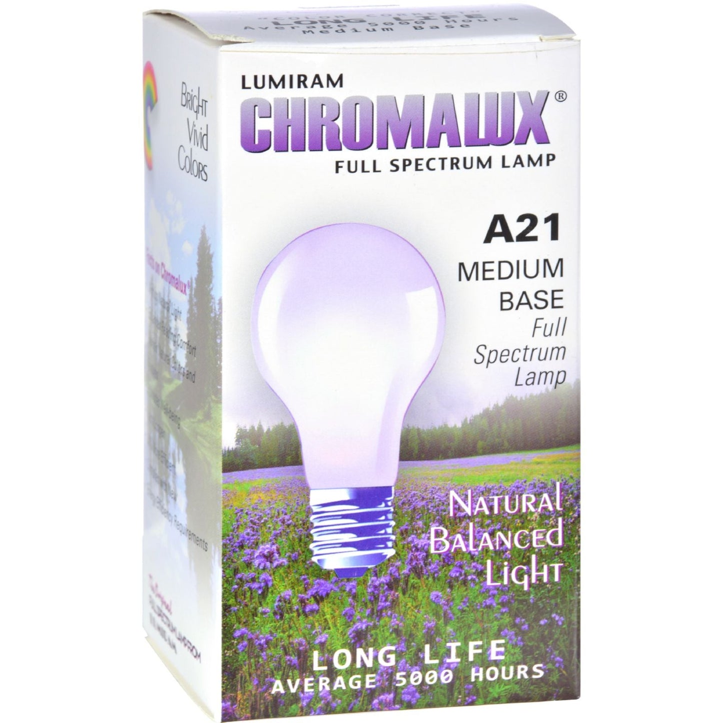 Chromalux Full-Spectrum Clear Light Bulb, Standard, 2 Ct