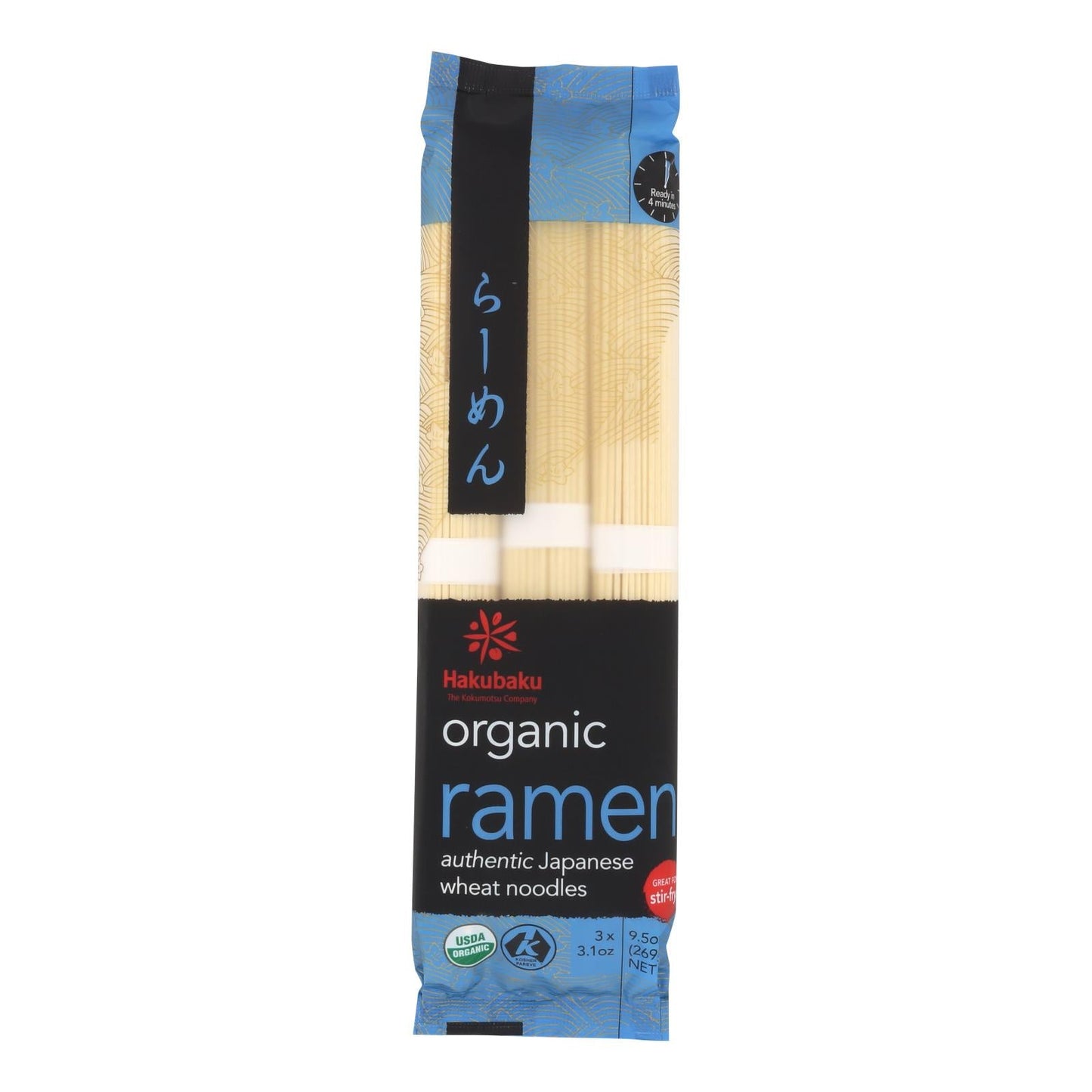 Hakubaku Organic Ramen Noodles: 8-Pack of 9.52 oz. Servings