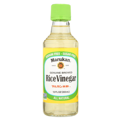 Marukan Genuine Brewed Premium Rice Vinegar, 12 fl oz, Pack of 6