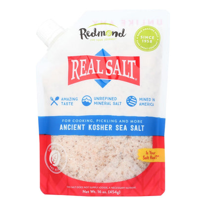 Real Salt Gourmet Kosher Sea Salt, 16 Oz (Pack of 6)