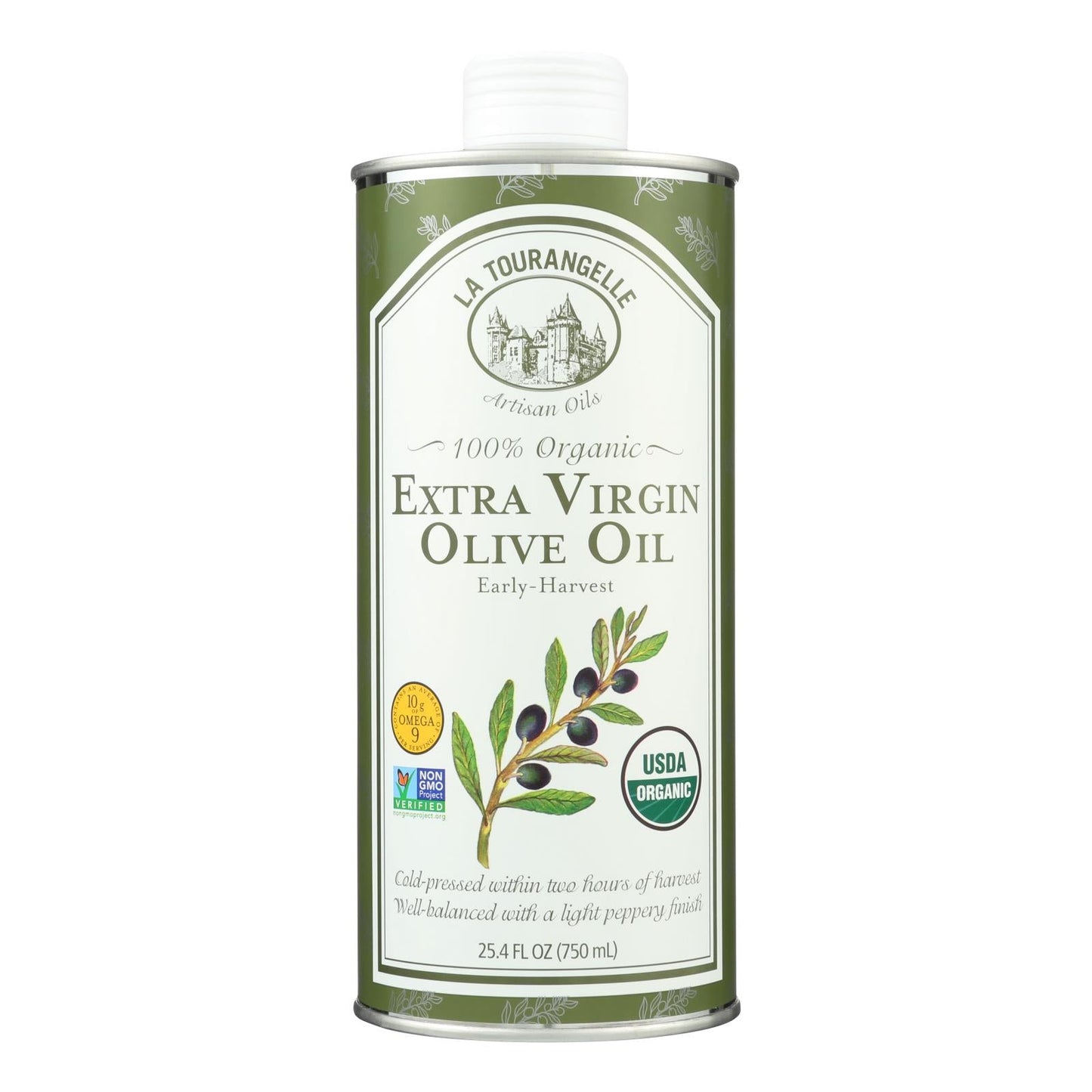 La Tourangelle Extra Virgin Olive Oil, Organic, 25.4 Fl Oz, Pack of 6