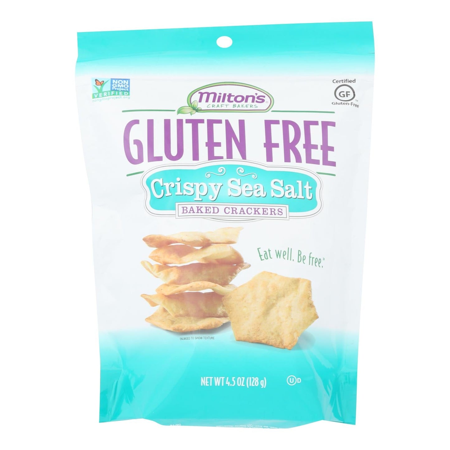 Milton's Gluten-Free Crispy Sea Salt Baked Crackers - 4.5 Oz. (Pack of 12)
