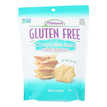 Milton's Gluten-Free Crispy Sea Salt Baked Crackers - 4.5 Oz. (Pack of 12)