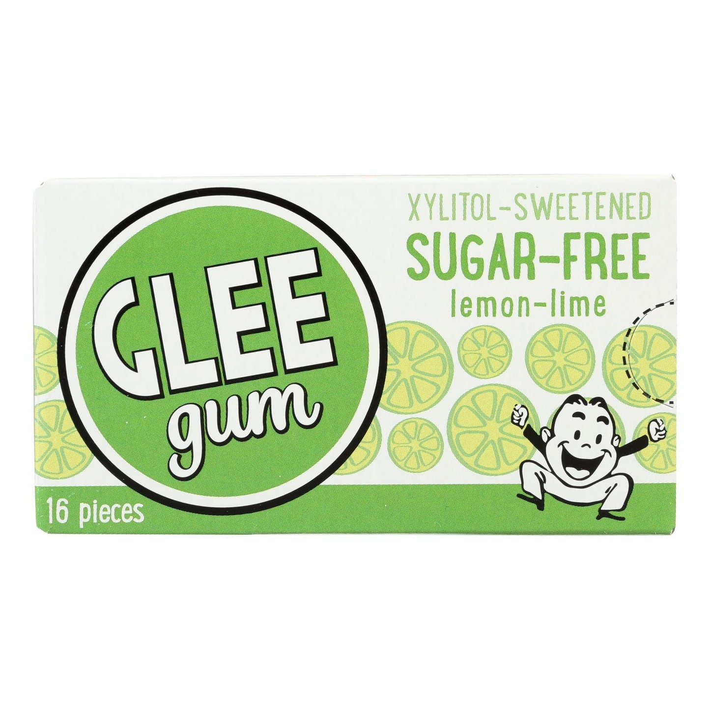Glee Gum Chewing Gum - Lemon Lime Sugar Free - 12 Pack - (16 Ct.)