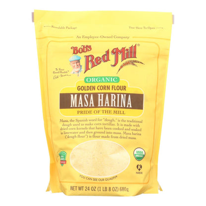 Bob's Red Mill Organic Masa Harina, Non-GMO, Gluten-Free (4-Pack, 24 Oz.)