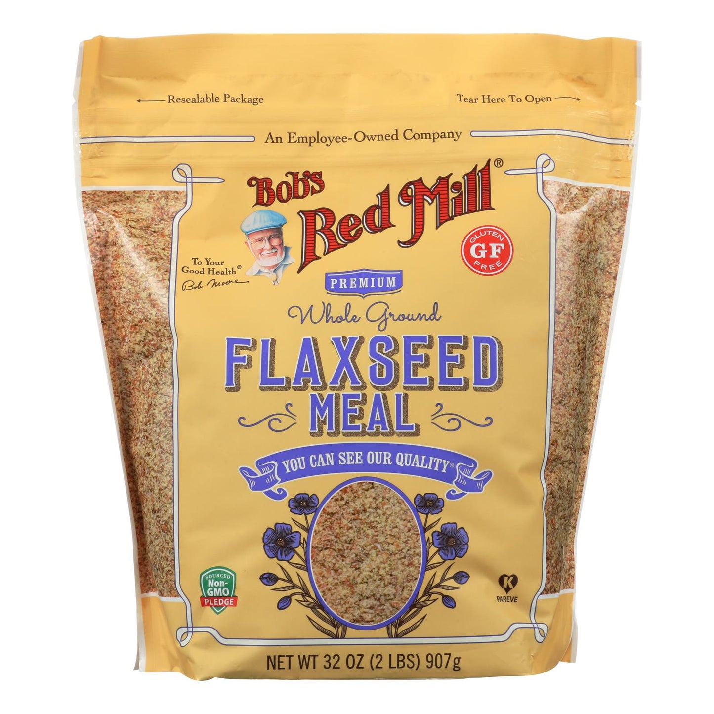 Bob's Red Mill Flaxseed Meal (Pack of 4) - Gluten Free, 32 Oz.