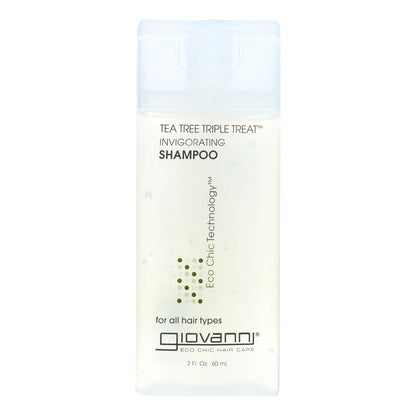 Giovanni Tea Tree Triple Treat Shampoo, 2 Fl Oz, Pack of 12