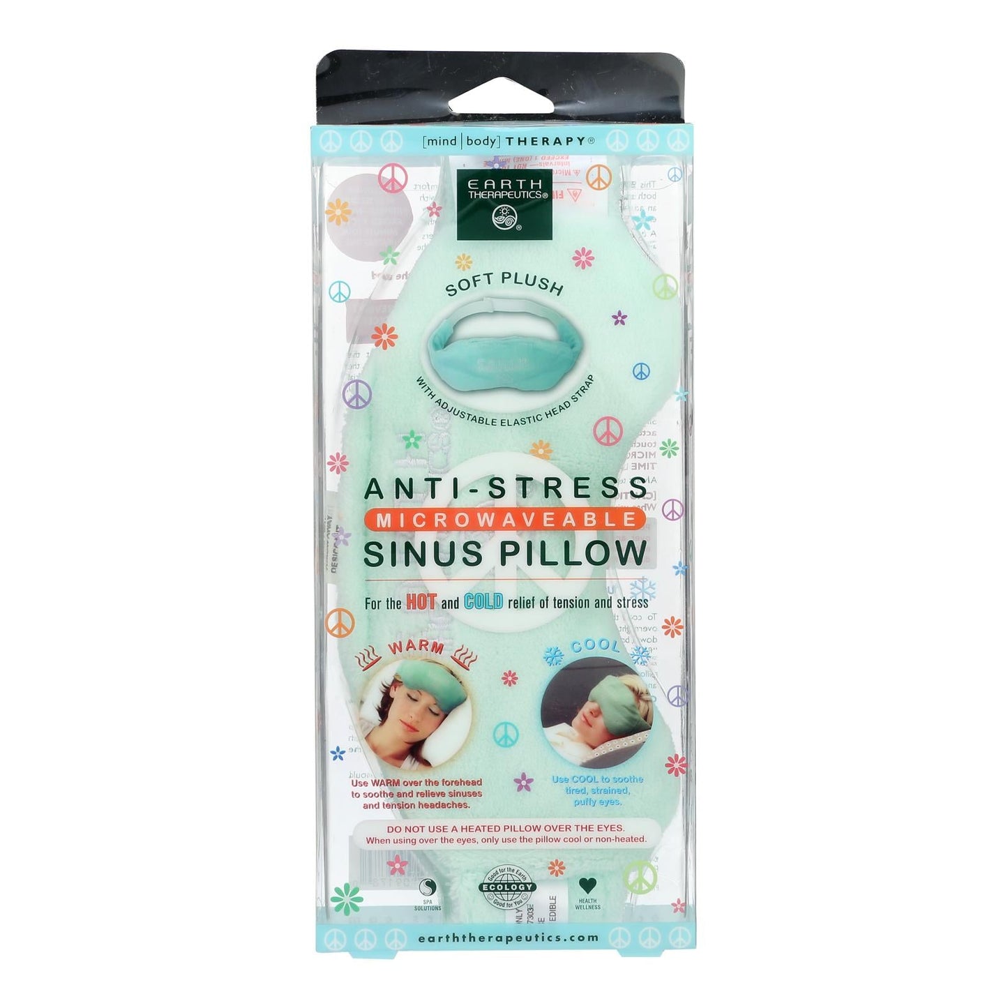 Earth Therapeutics Anti-Stress Sinus Pillow with Calming Lavender & Chamomile