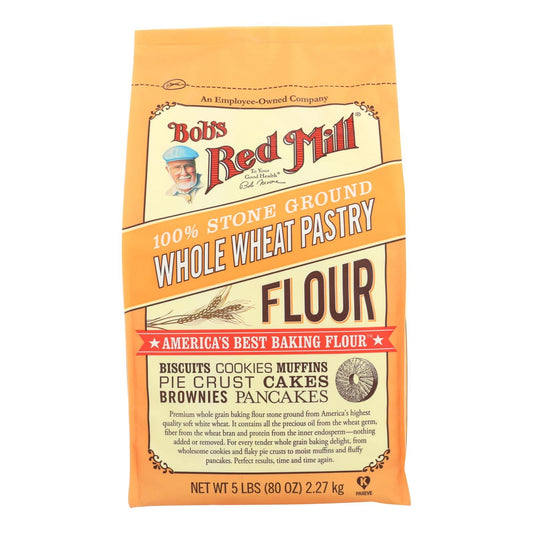 Bob's Red Mill Whole Wheat Pastry Flour (4-Pack x 5 Lbs)