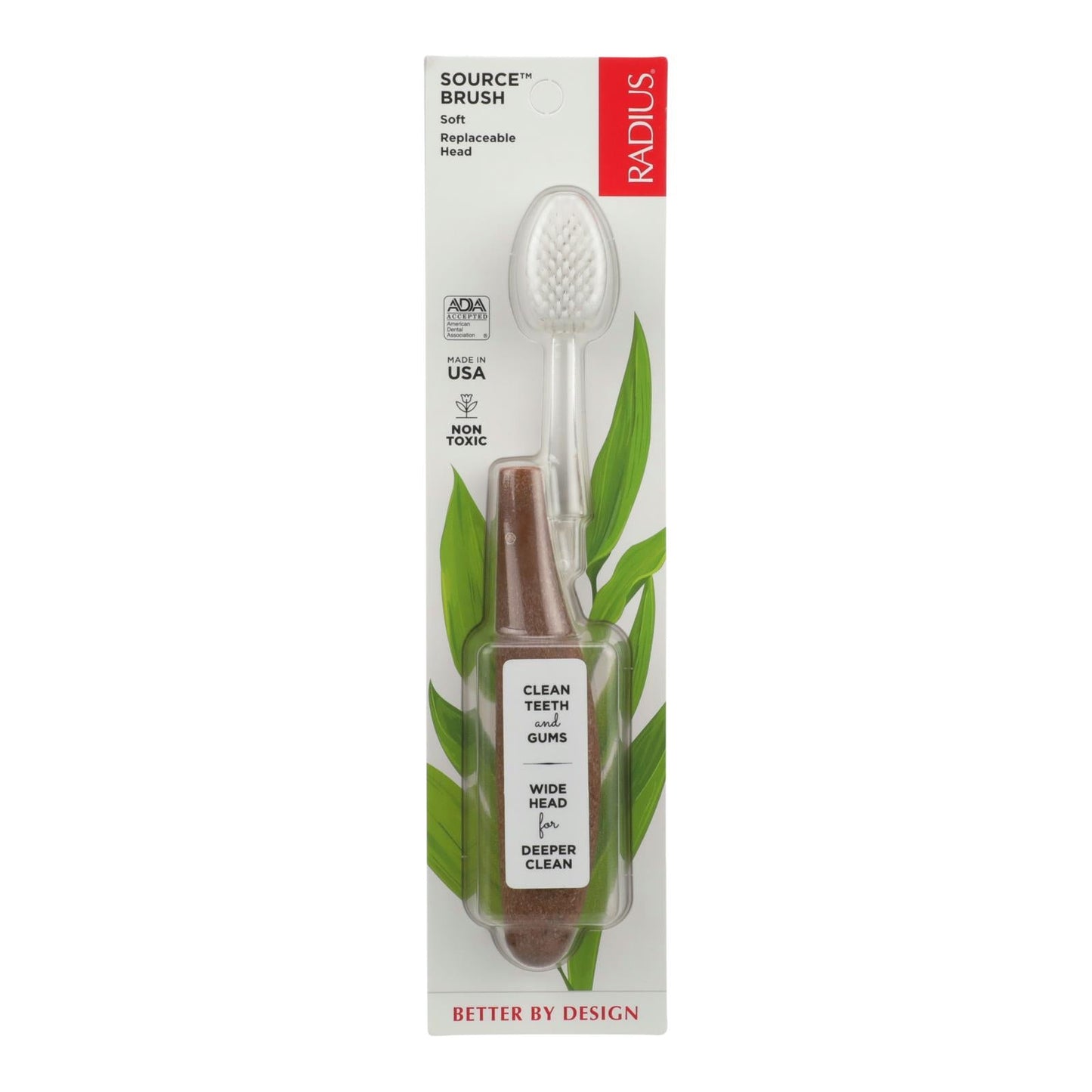 Radius Source Toothbrush 6-Pack with Soft Replacement Heads