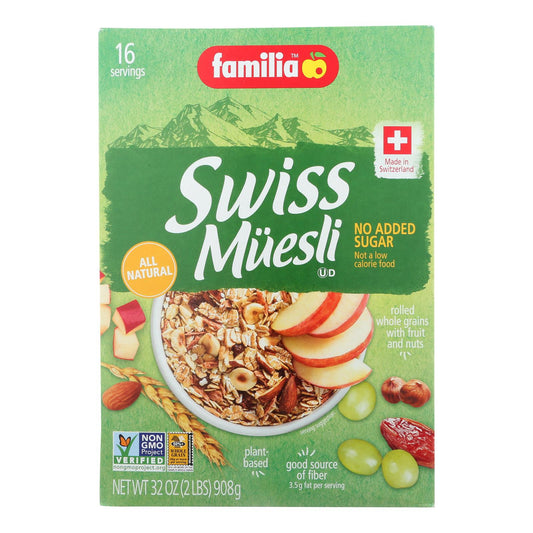 Familia No-Sugar-Added Swiss Muesli, 6 x 29 oz.