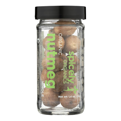 Spicely Organics Whole Nutmeg | Certified Organic | 1.4 Oz.
