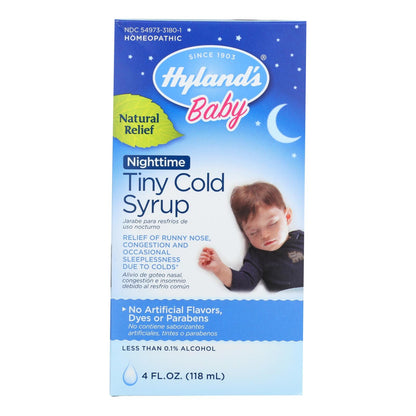 Hyland's Homeopathic Nighttime Cold Syrup for Babies, 4 Fl Oz