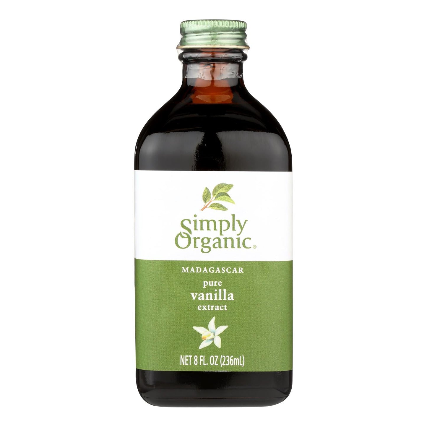 Simply Organic Pure Vanilla Extract, 8 fl oz (Case of 6) - USDA Organic