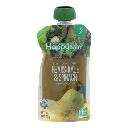 Happy Baby Clearly Crafted Apples, Kale & Avocados Baby Food Purees (16 Pack, 4 Oz. Each)