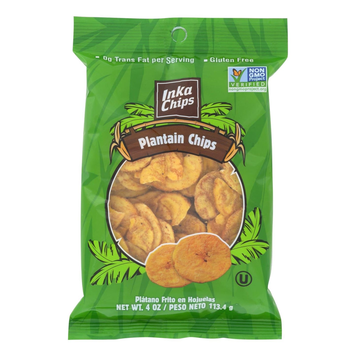 Inka Crops Organic Plantain Chips, Original Flavor, 12 Pack (4 Oz.)