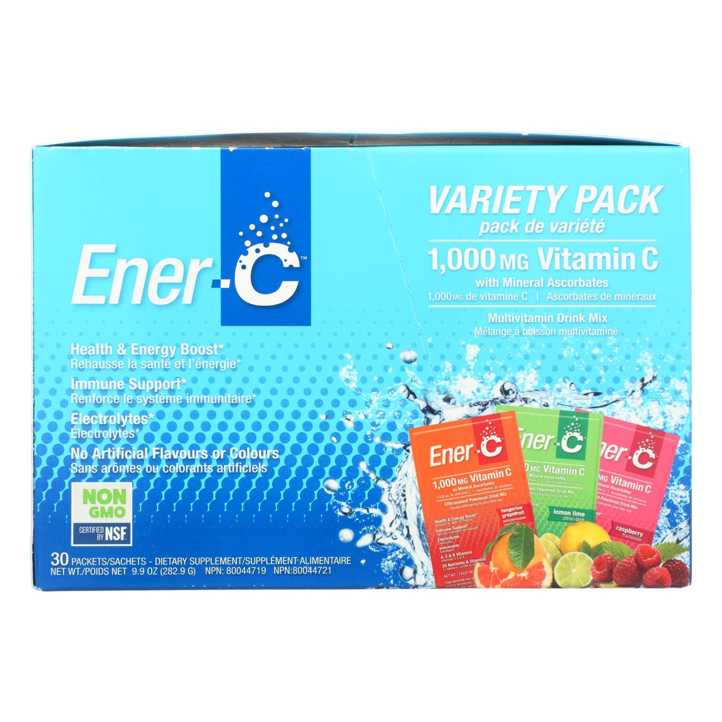 Ener-C Variety Pack: Refreshing Vitamins with Immune Support (Pack of 30 - 1000mg)