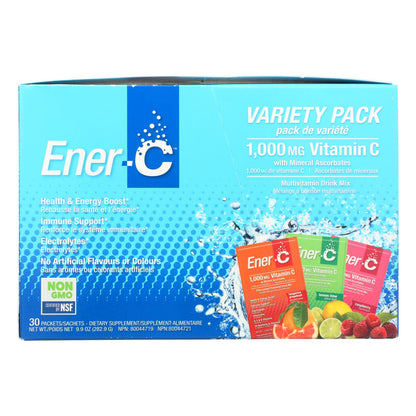 Ener-C Variety Pack: Refreshing Vitamins with Immune Support (Pack of 30 - 1000mg)