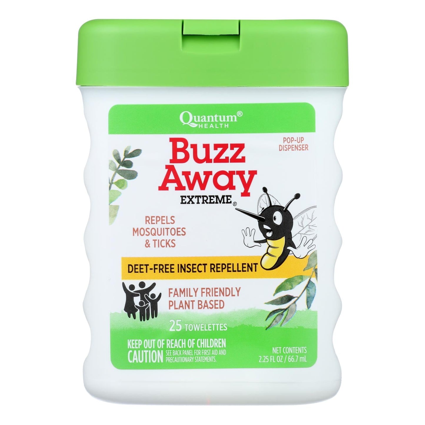 Quantum Buzz Away Extreme Pop-Up Towelette Dispenser (Pack of 25)
