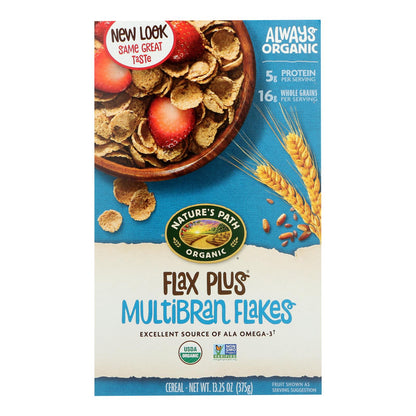 Nature's Path Organic Flax Plus Multi-Bran Flakes Cereal, 13.25 Oz (Pack of 12)