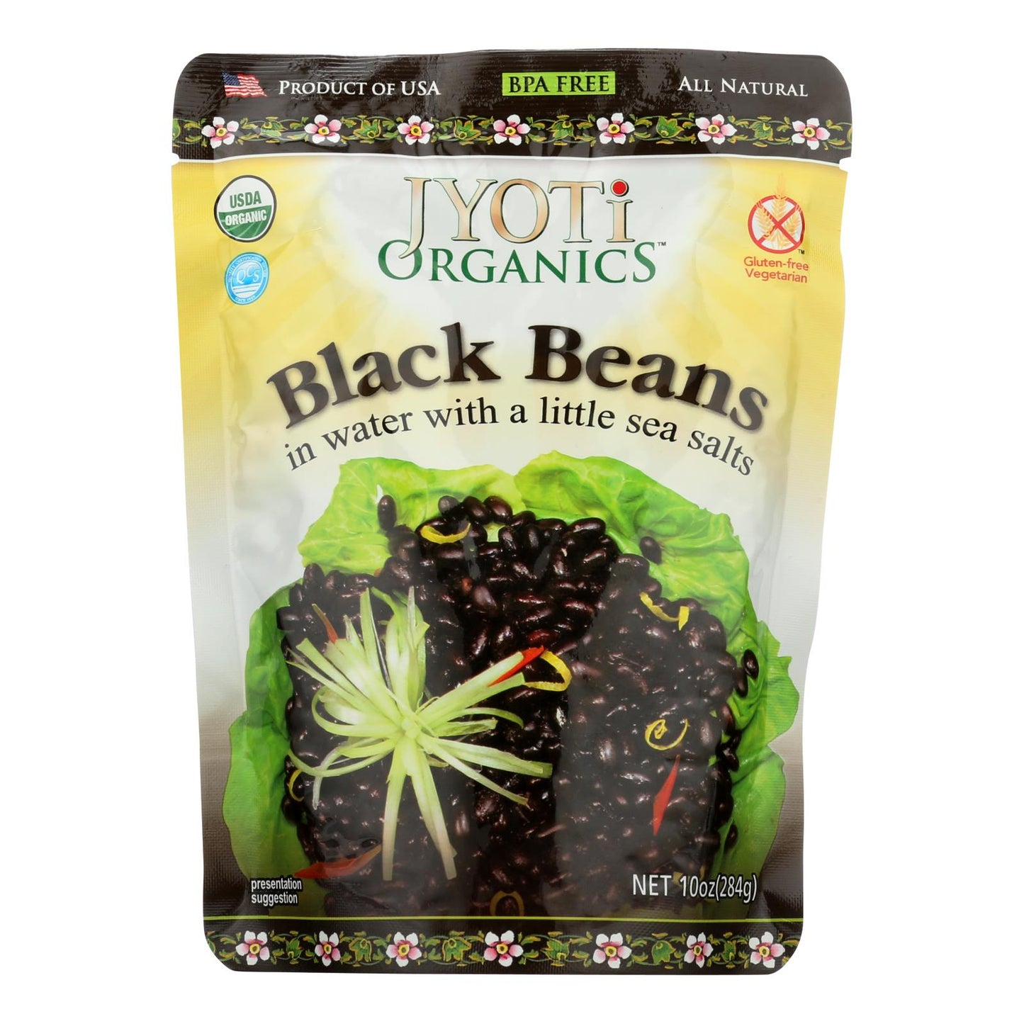 Jyoti Cuisine India Premium Quality Black Beans for Authentic Indian Dishes (Pack of 6 - 10 Oz.)