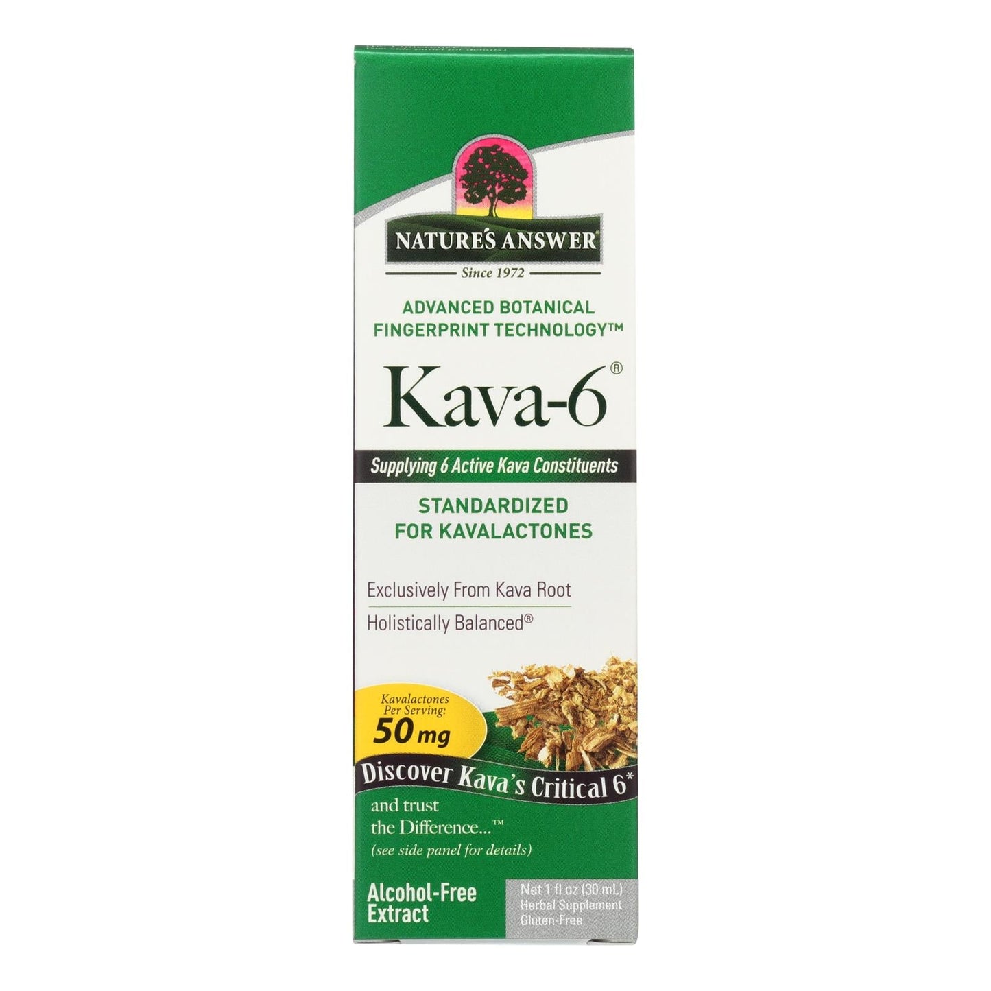 Nature's Answer Kava 6 Extract, Alcohol-Free, High Potency, 1 Ounce
