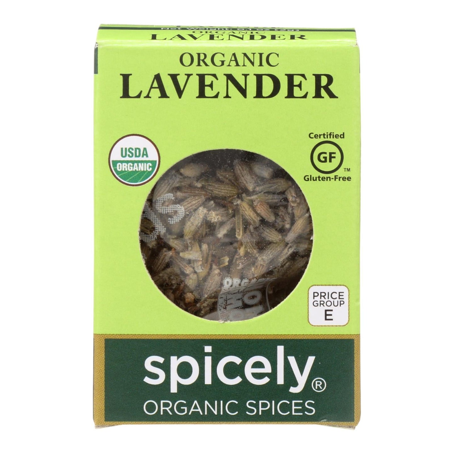 Spicely Organics Premium Organic Dried Lavender, 6-Pack 0.1 Oz. Cases