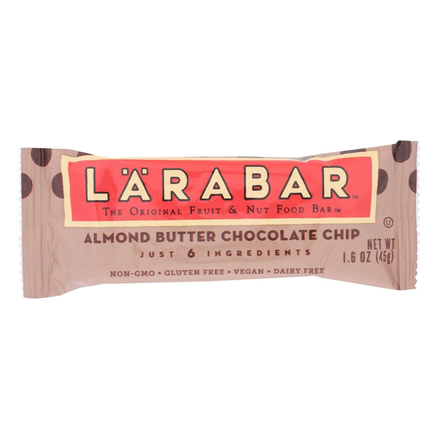 Larabar Original Fruit & Nut Bar - Almond Butter Chocolāte Chip (Pack of 16, 1.6 Oz.)