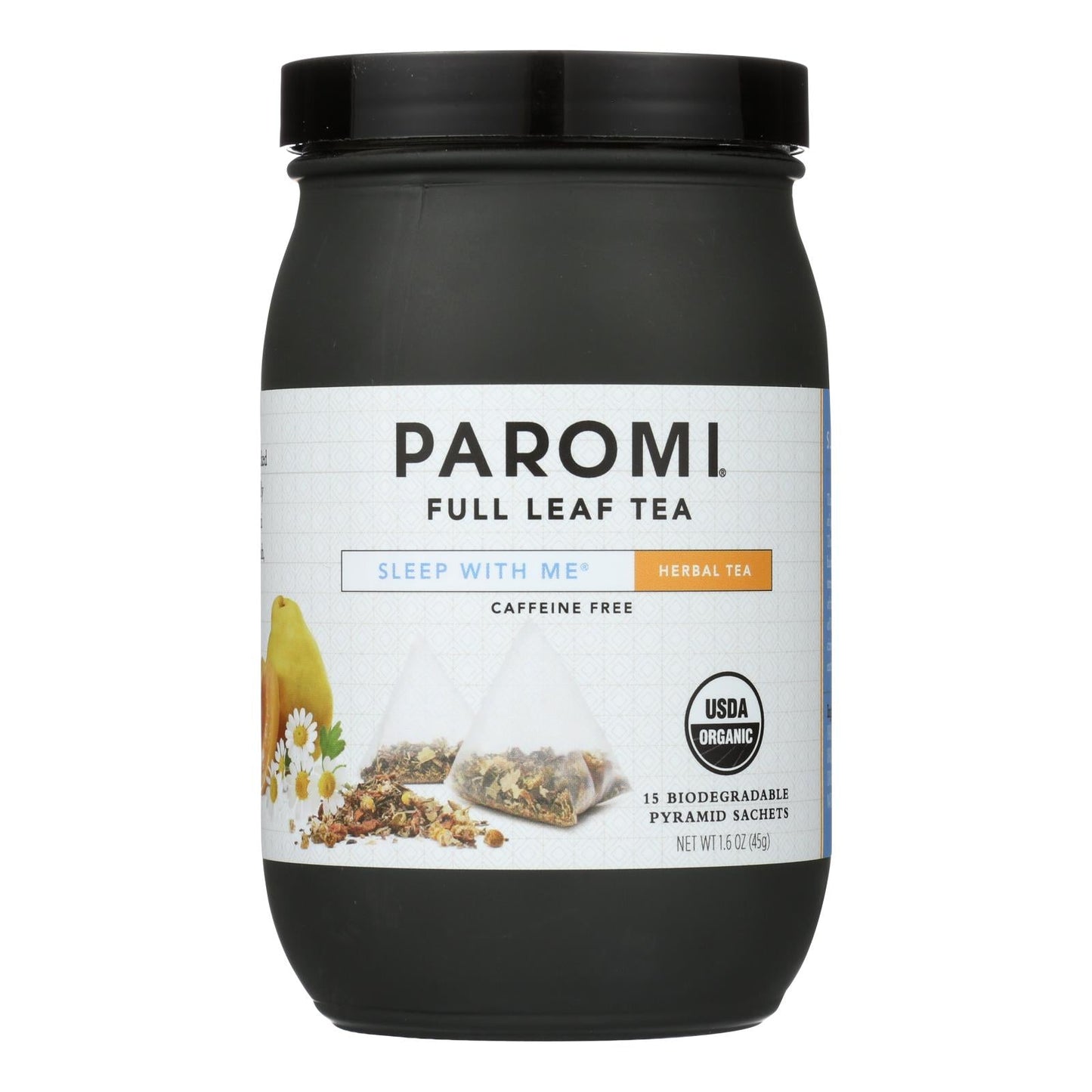 Paromi Tea: Sleep With Me - Calming Caffeine-Free Herbal Tea (Pack of 6, 15 Bags)