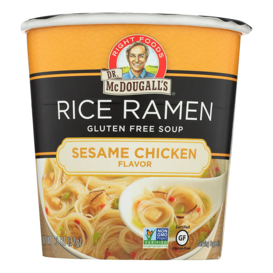 Dr. McDougall's Light & Savory Sesame Chicken Rice Noodle Asian Soup, 1.3 Oz. (Pack of 6)