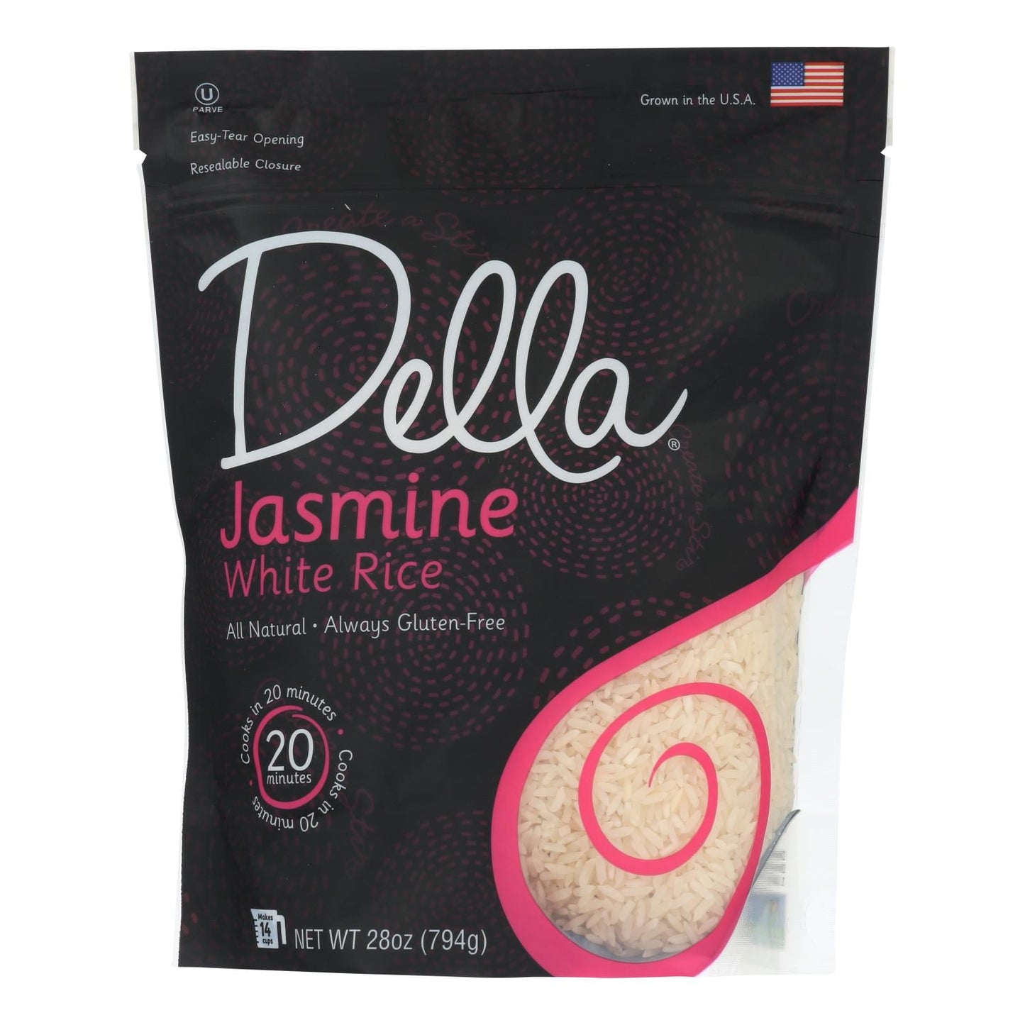 Della Jasmine White Rice - Case of 6 - 28 Oz.