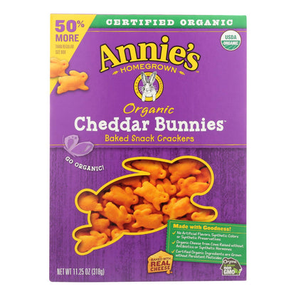 Annie's Homegrown Organic Cheddar Bunny Crackers (Pack of 6)