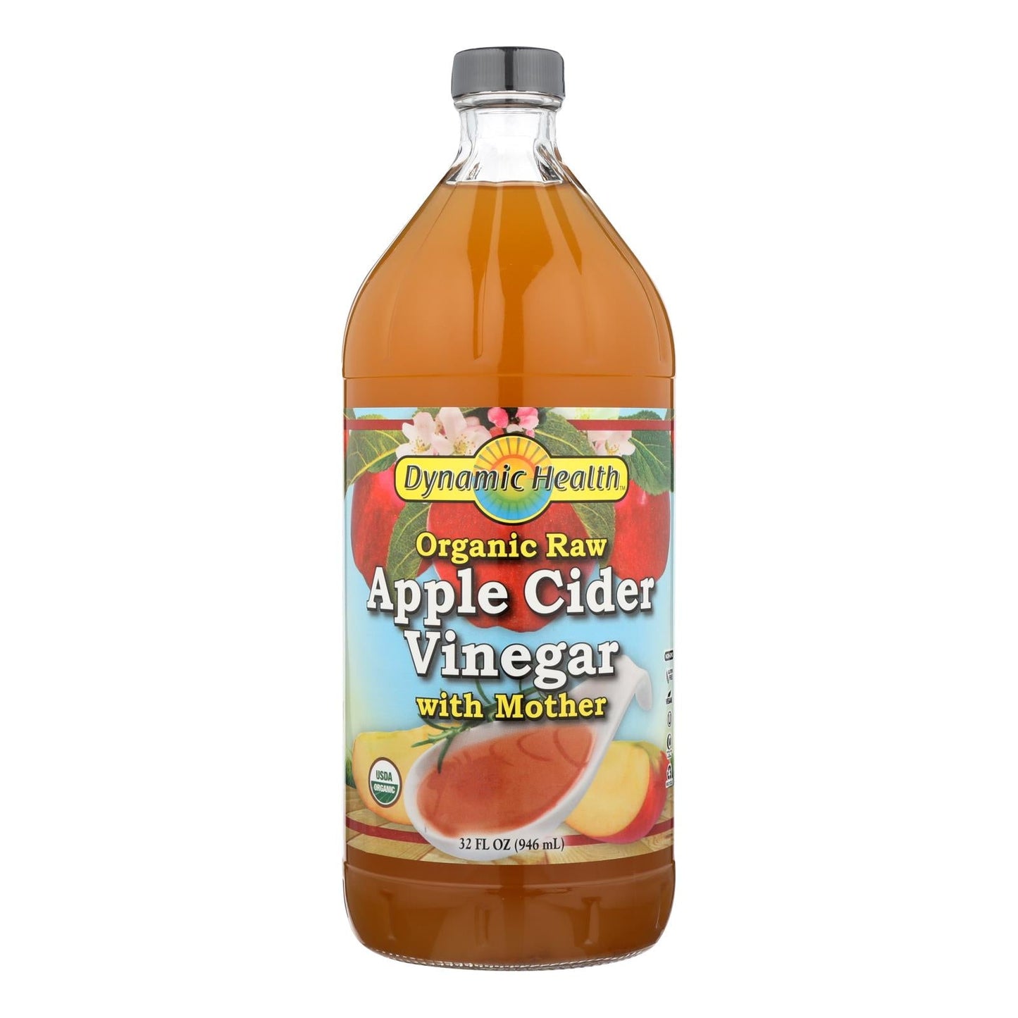Dynamic Health Organic Apple Cider Vinegar with Mother (32 Oz.)