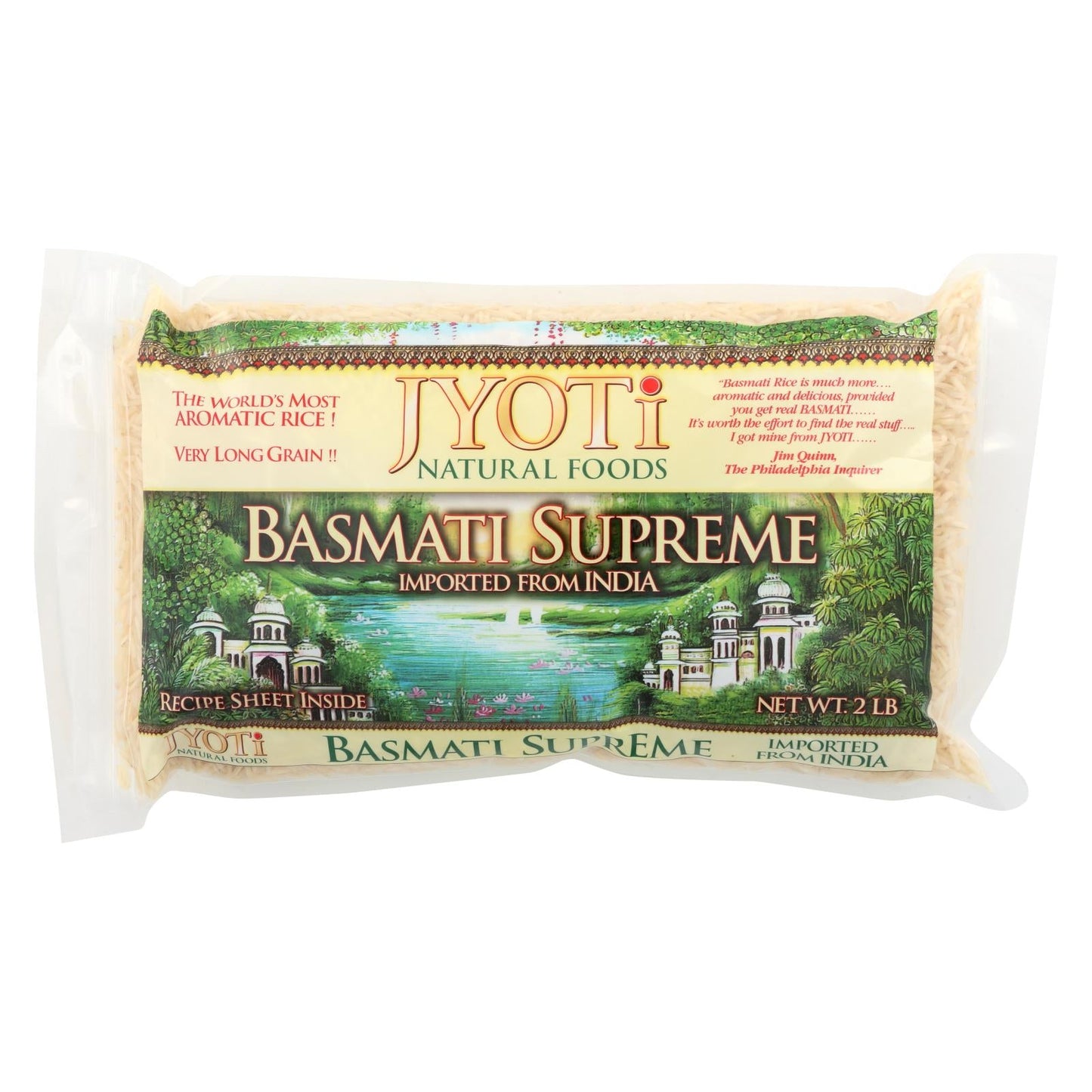 Jyoti Cuisine Basmati Supreme Rice, 32 oz, Case of 6