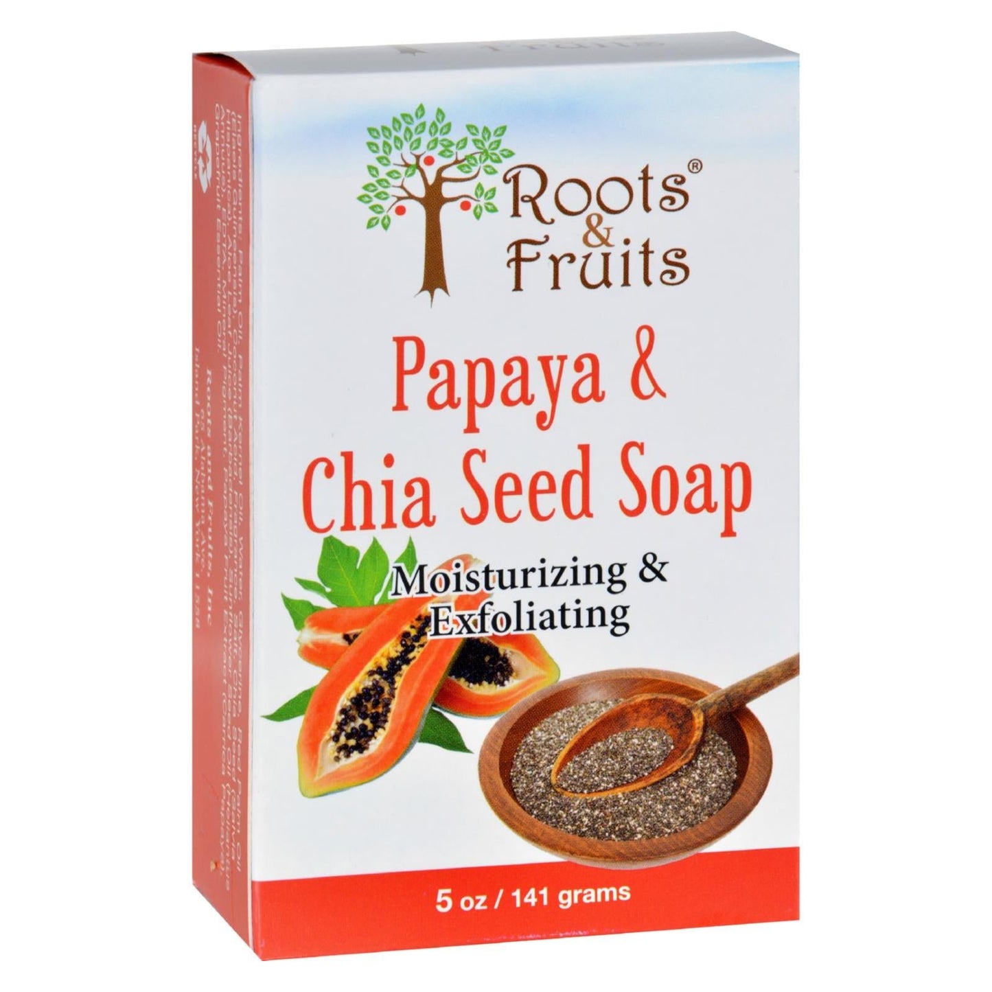 Roots And Fruits Papaya and Chia Seed Temperature Balancing Bar Soap - 5 Oz