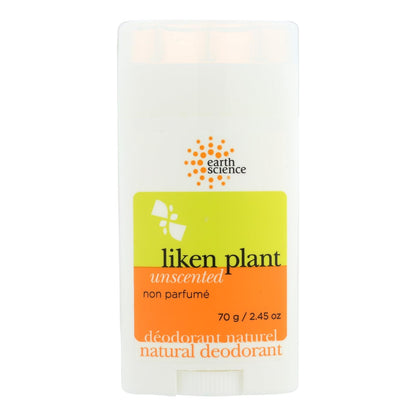 Earth Science Unscented Natural Plant Deodorant - 2.5 Oz