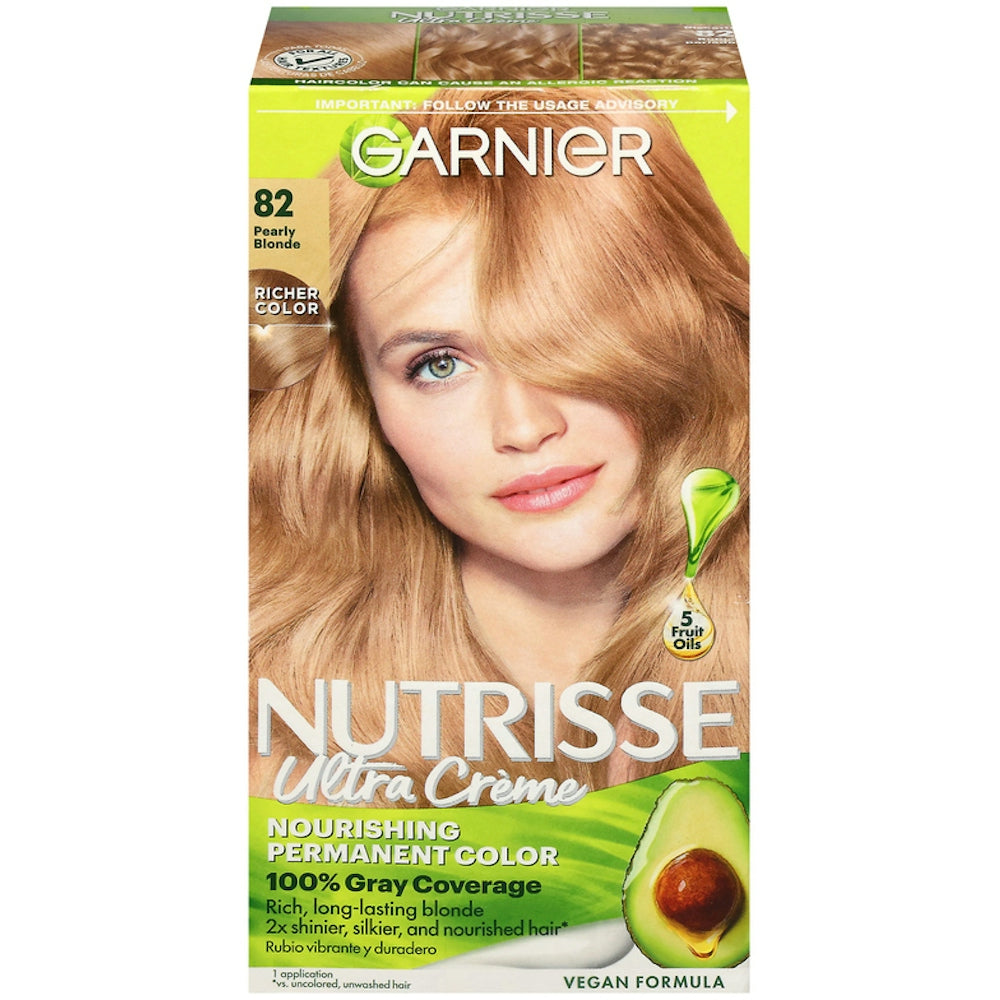 Garnier Nutrisse Nourishing Permanent Hair Color – 82 Pearly Blonde (Champagne Fizz)