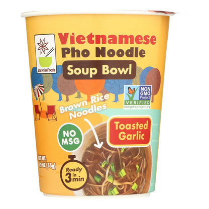 Star Anise Foods Pho Noodle Soup Bowl with Garlic, 1.9 oz, Pack of 6