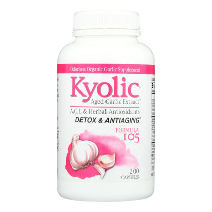 Kyolic Aged Garlic Extract Detox & Anti-Aging - 200 Capsules