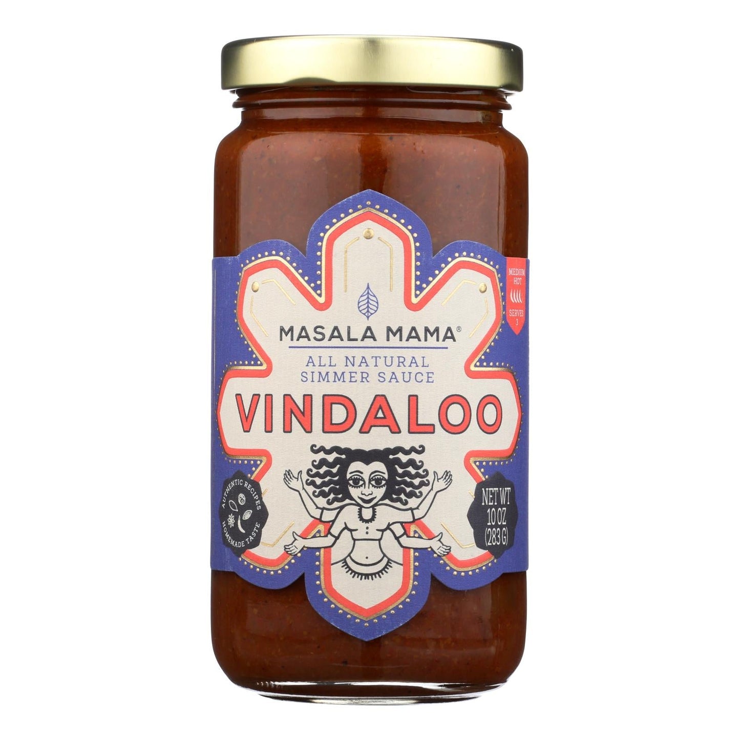 Masala Mama Authentic Indian Vindaloo Simmer Sauce For Easy Home Cooking (Pack of 6 - 10 Oz.)