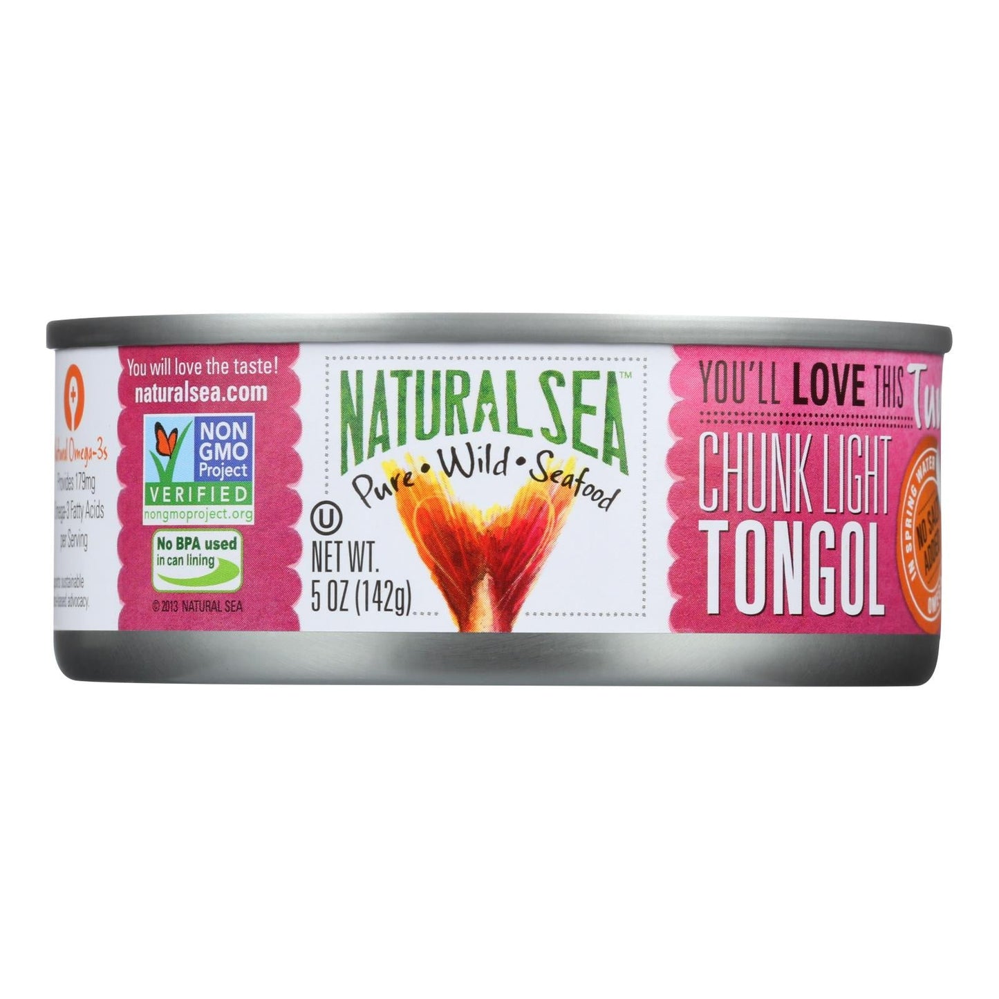 Natural Sea Wild Caught Natural Tongol Tuna - Unsalted Chunk Light, 5 Oz (Pack of 12)