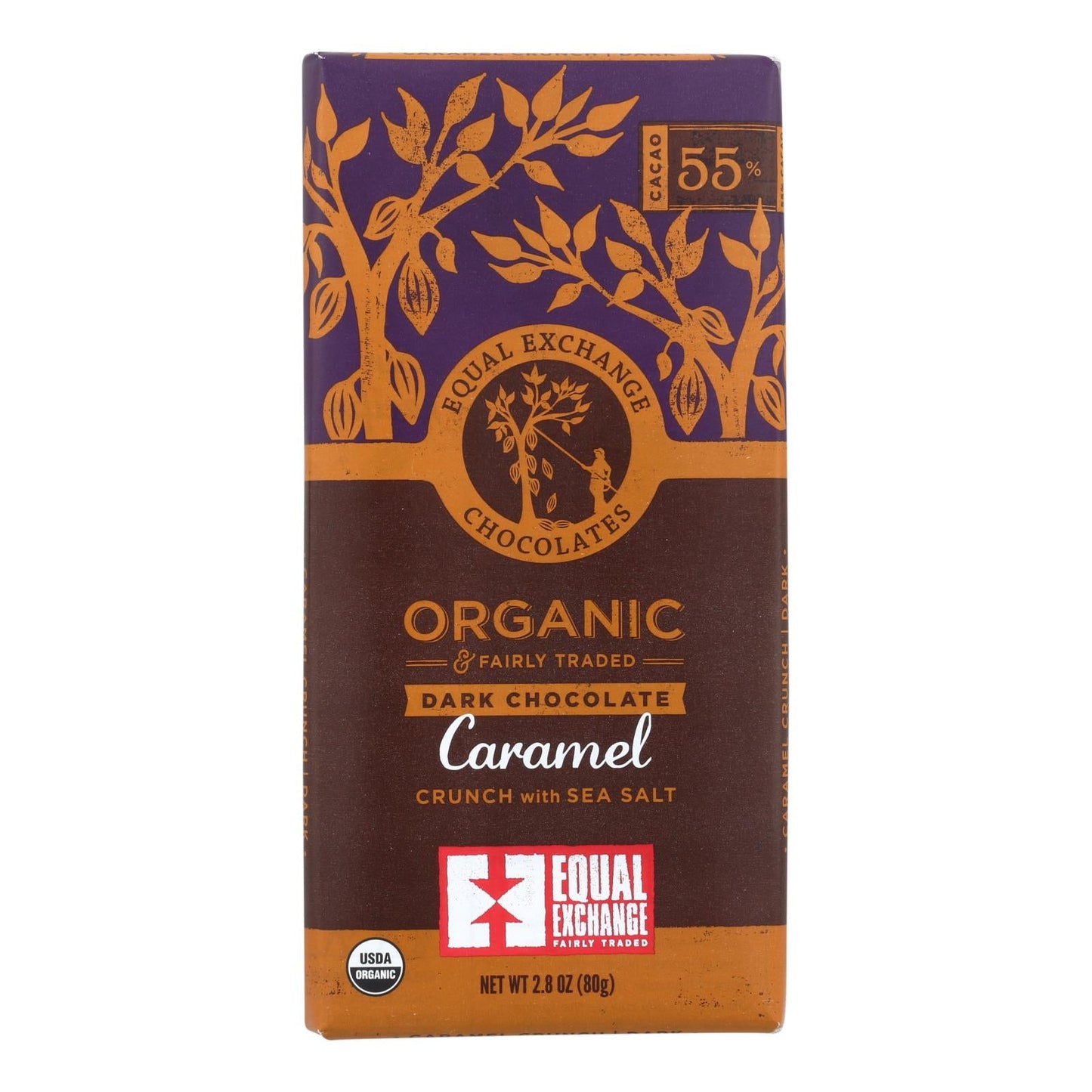 Organic Chocolate Bar with Sea Salt & Caramel, 12-Pack, 2.8 Oz.